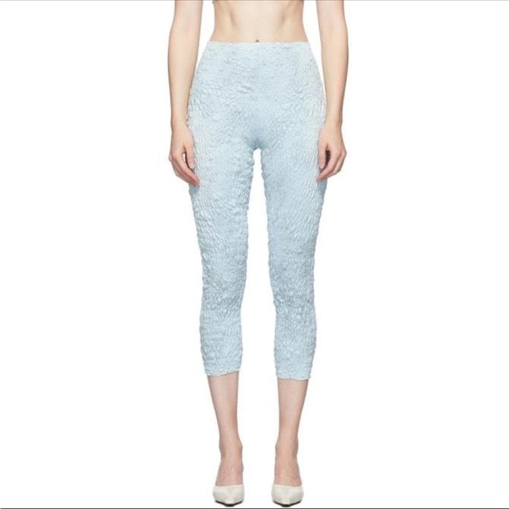 Gauntlett Cheng Blue Snakeskin Leggings